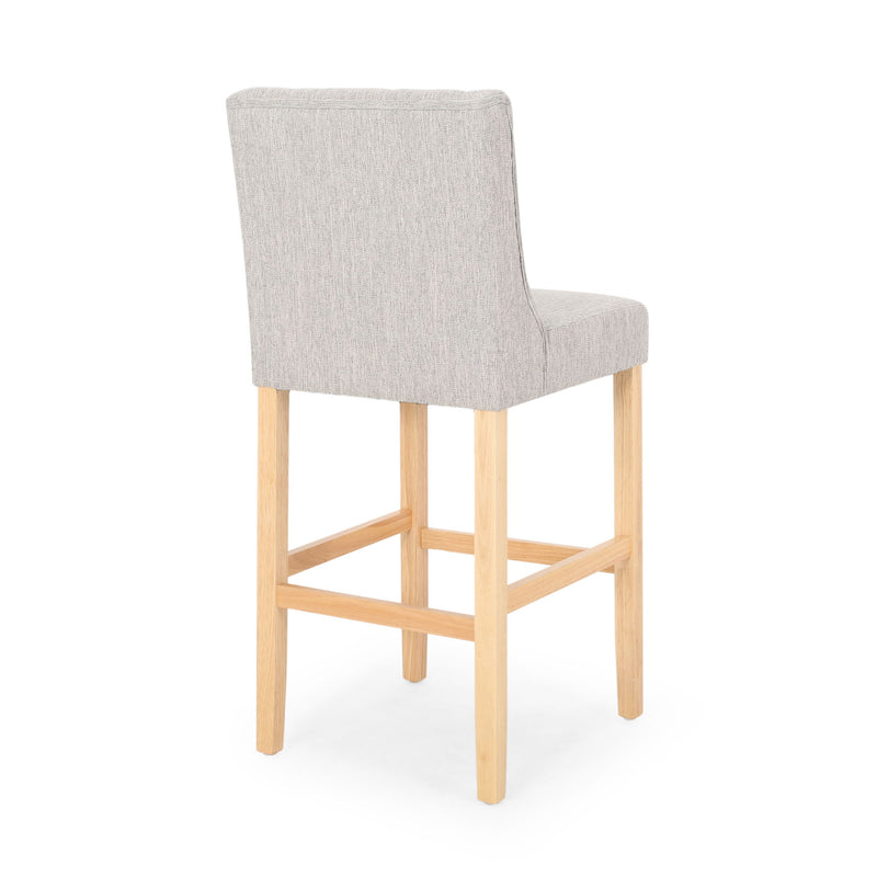 Vienna - Contemporary Fabric Tufted & Wingback Counter Stools (Set of 2)