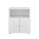 Home Office Printer Stand With Wheels And File Cabinet