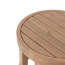 Outdoor Acacia Wood Side Table, Solid Side Table For Patio, Pool, Porch - Brown Wash