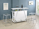 Araceli - Freestanding LED Home Bar Cabinet - White High Gloss - Atlantic Fine Furniture Inc