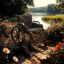 Lightweight Foldable Transport Wheelchair For Adults With Double X Force Support