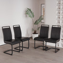 Modern Dining Chairs With High Back Upholstered Design Metal Legs