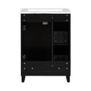 Transitional Style Bathroom Vanity Cabinet With Ceramic Sink