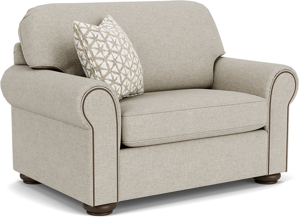 Preston - Fabric Chair And a Half With Nailhead Trim