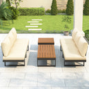 Outdoor Sectional Sofa Set With Adjustable Reclining Seats