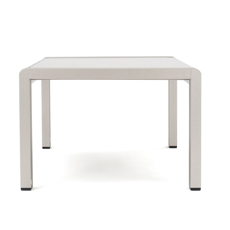 Outdoor Aluminum Coffee Table - Silver