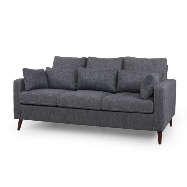 Comfy 3 Seat Sofa With Wooden Legs