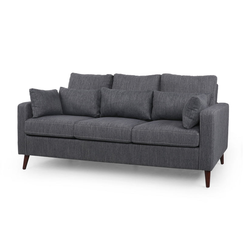 Comfy 3 Seat Sofa With Wooden Legs