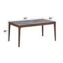 Bevis - Dining Table - Engineered Stone Top & Walnut