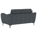 Nolan - Upholstered Sloped Track Arm Loveseat - Charcoal