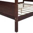 Canopy Platform Bed With Headboard And Footboard, Slat Support Leg