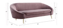 Abey - Sofa - Pink Velvet - Atlantic Fine Furniture Inc
