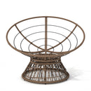 Ergonomic Wicker Chair With Cloud Thick Density Cushion, 3 Proof Cover High Capacity Iron Frame Fluid 360° Swivel