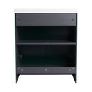 Contemporary Freestanding Bathroom Vanity With Resin Sink & Soft-Close Cabinet Doors