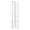Zahavah - 4-Shelf Hexagonal Clear Glass Curio Cabinet