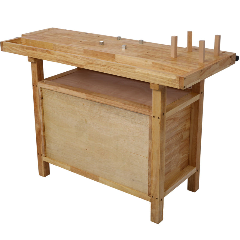 Wood Workbench For Garage Workshop And Home - Natural