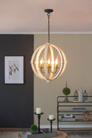 Chandelier, Hanging Light Fixture With Adjustable Chain For Kitchen, Bulb Not Included