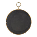 Circle Wall Mirror With Iron Frame, Accent Mirror For Living Room