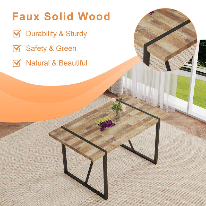 Industrial Rectangular Dining Table For 4 - 6 People