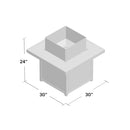 Reinforced - Propane Fire Pit Table - Black / Gray