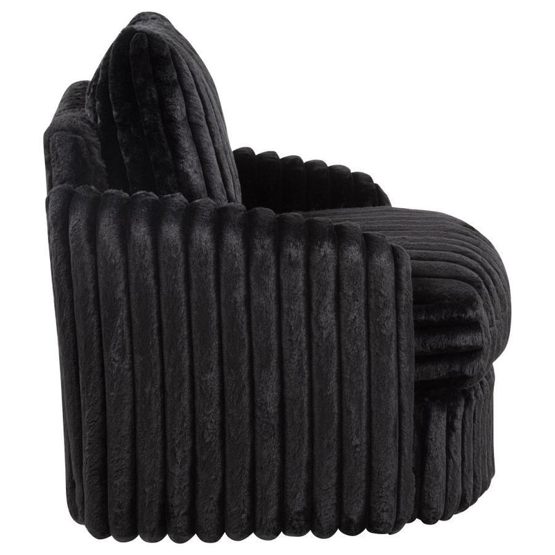 Sarco - Corduroy Upholstered Swivel Accent Arm Chair