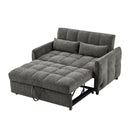 Loveseat Sofa Pull-Out Bed With Adjustable Backrest, 3 USB Ports And 2 Lumbar Pillows For Living Room
