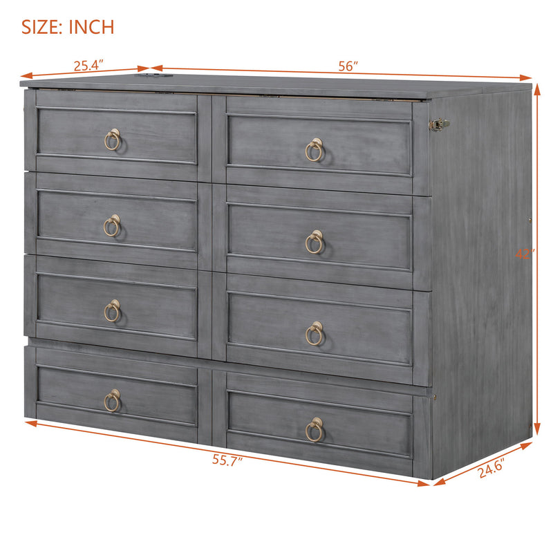 Murphy Bed With Large Drawers And Stylish Design