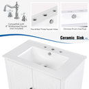 Vintage Style Bathroom Vanity With Sink, Multi Functional Storage, Soft-Closing Door