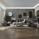 Brancaster - Accent Table - Top Grain Leather & Aluminum - Atlantic Fine Furniture Inc