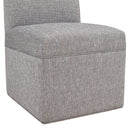 Della - Upholstered Castered Chair - Gray
