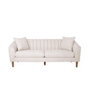 Contemporary 3 Seater Sofa With Plush Accents