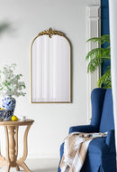 Arched Wall Mirror With Metal Frame, Wall Mirror For Living Room