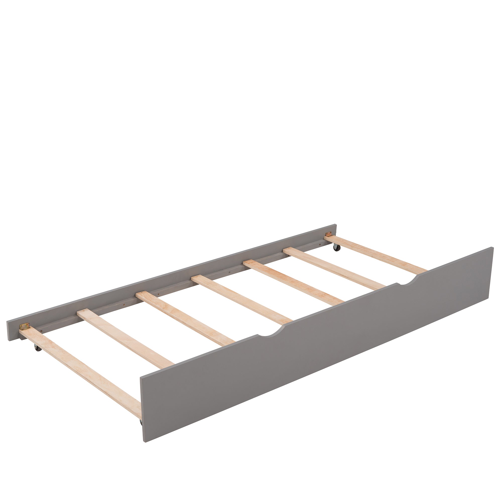 Full Size Wooden House Bed With Twin Size Trundle, GRAY - Atlantic Fine Furniture Melbourne FL