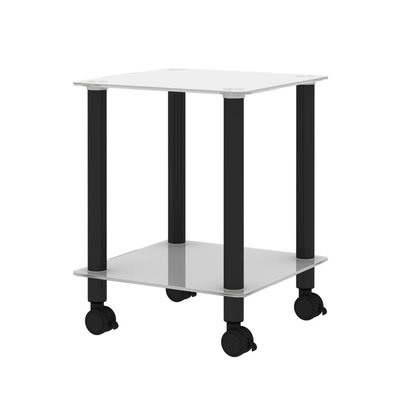 Side Table, 2 Tier Space End Table, Modern Night Stand, Sofa Table, Side Table With Storage Shelve