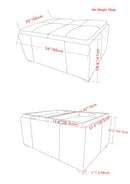 Avalon - Small Coffee Table Storage Ottoman - Midnight Black