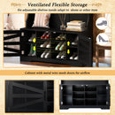 Entryway Bench With Coat Rack, 3 In 1 Design And Adjustable Shelves