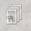 20 X 28" Bathroom Medicine Cabinet With Mirror Wall Mounted LED Bathroom Mirror Cabinet With Lights, Anti-Fog, Waterproof, Dimmable, 3000K~6000K, Single Door, Touch Swich, Storage Shelves - Silver