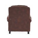 Neville - Recliner Chair With Push Back Function And Birch Wood Legs - Brown