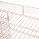 Loft Bed With 4 Tier Shelves And Storage