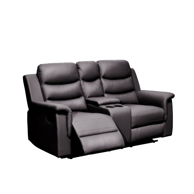 2 Seat Reclining Loveseat With Middle Console Slipcover, Stretch Loveseat Reclining Sofa Covers - Black