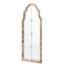 Large & Framed Wall Mirror, Arched Mirror With Decorative Window Look For Living Room - Cream