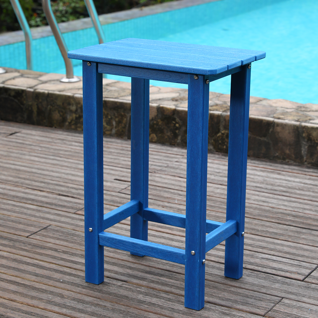 Patio Life Adirondack Outdoor Bar Stools, Set of 2 - Lake Blue
