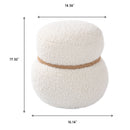 Snowman Stool With Cushion And Solid Wood Frame