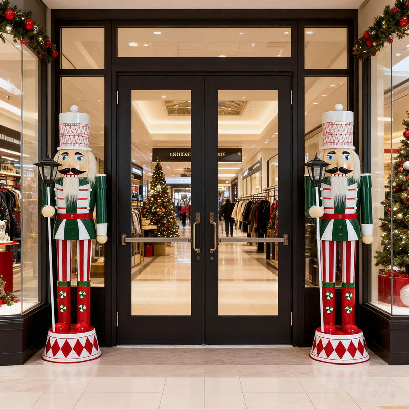 Classic Nutcracker Holiday Decor, Durable Construction - Green / Red / White