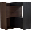 Modern Extendable & Rotating Cabinet With Drawer And Flip Doors For Versatile Storage - Black / Dark Walnut
