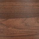 Italian Retro Double Storage Round Side Table - Gray Brown