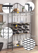 Edina - Wine Rack - Oak & Sandy Black