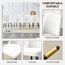 Table and chair set, modern dining table, patterned table top and black MDF leg table, soft and comfortable dining chair, perfect for dinner, meetings, home and office decor