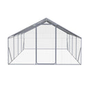 Outdoor Chicken Coop Large Space With Safety Features - Silver Gray