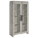 Alejo - 2 Door Engineered Wood Tall Cabinet - Gray Driftwood - Atlantic Fine Furniture Inc